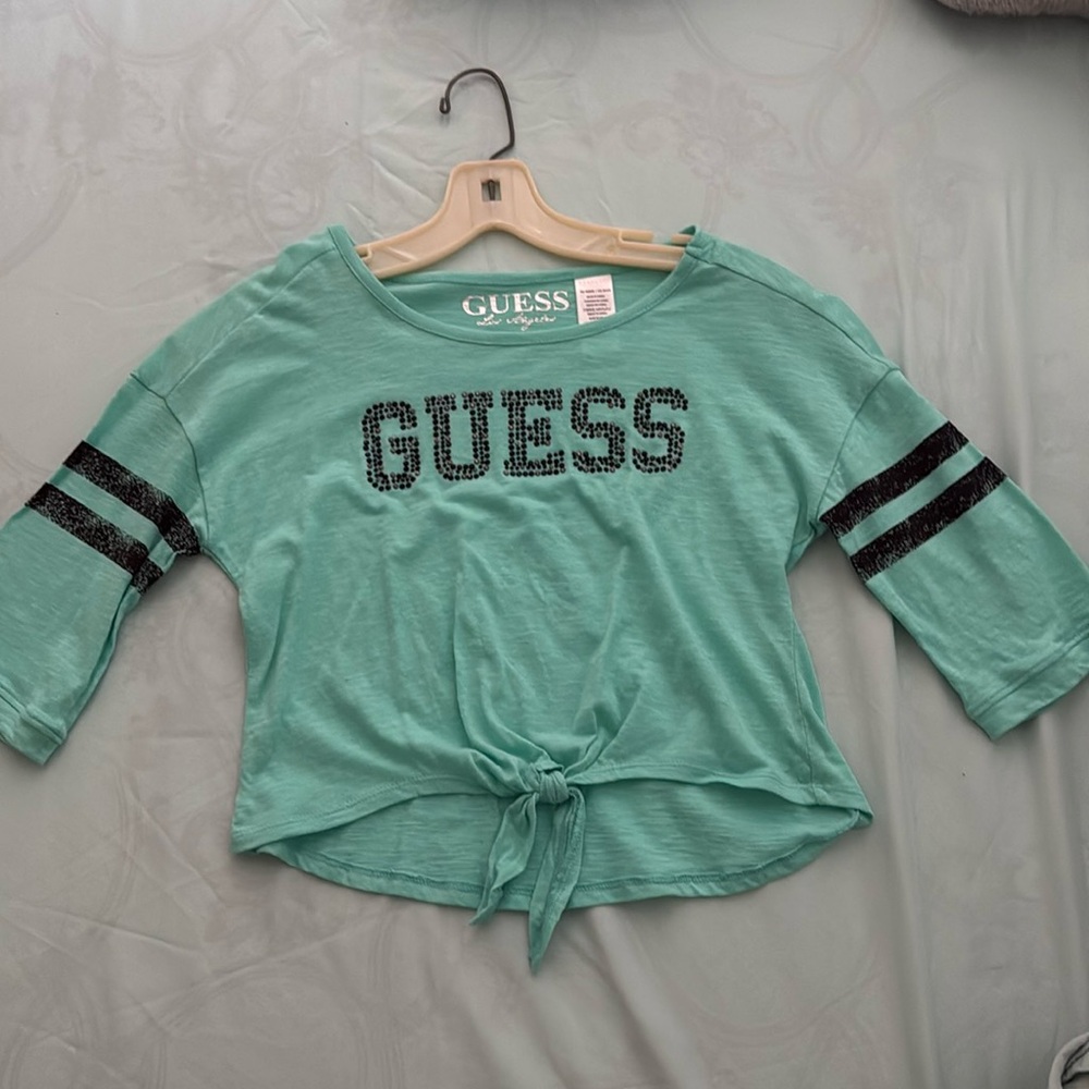 Turquoise Guess shirt